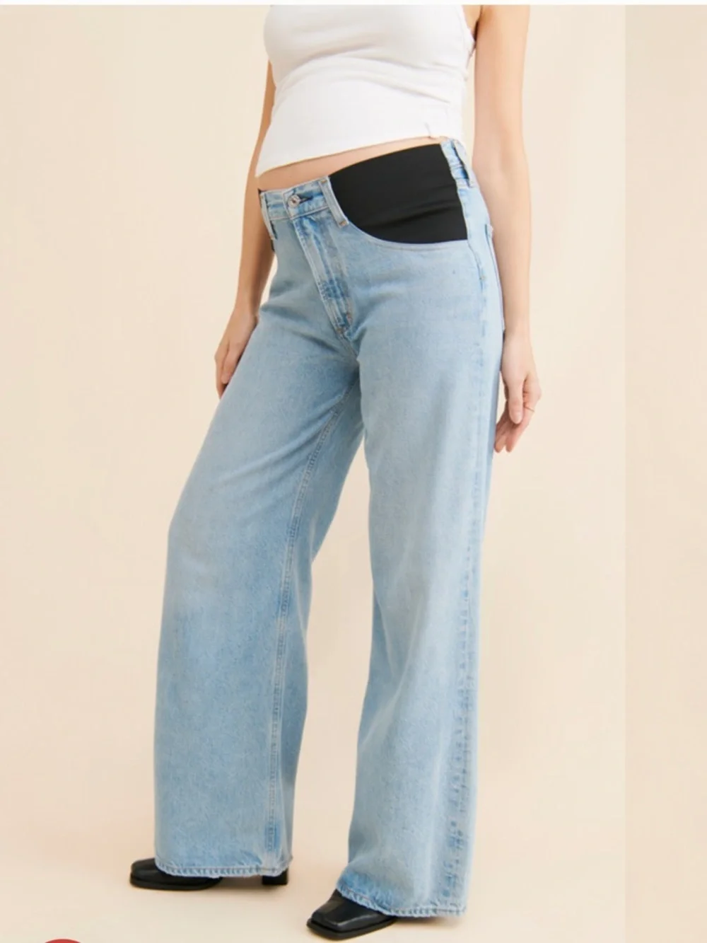Citizens Of Humanity Paloma Baggy Maternity Jeans in Alemy Color